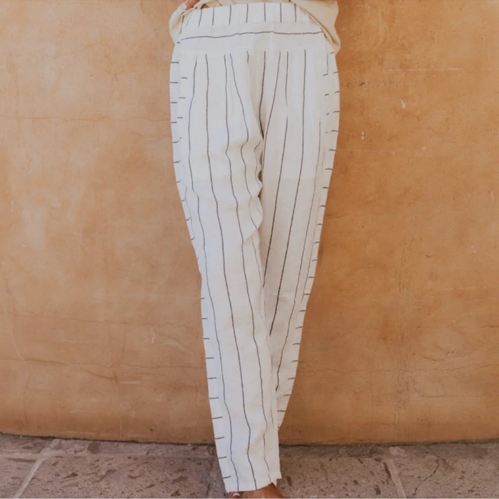 NWT Roolee linen striped pants